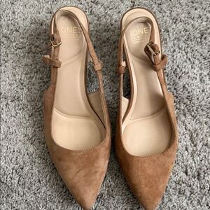 Jones New York Women's Brown Suede Kitten Heels 8.5
